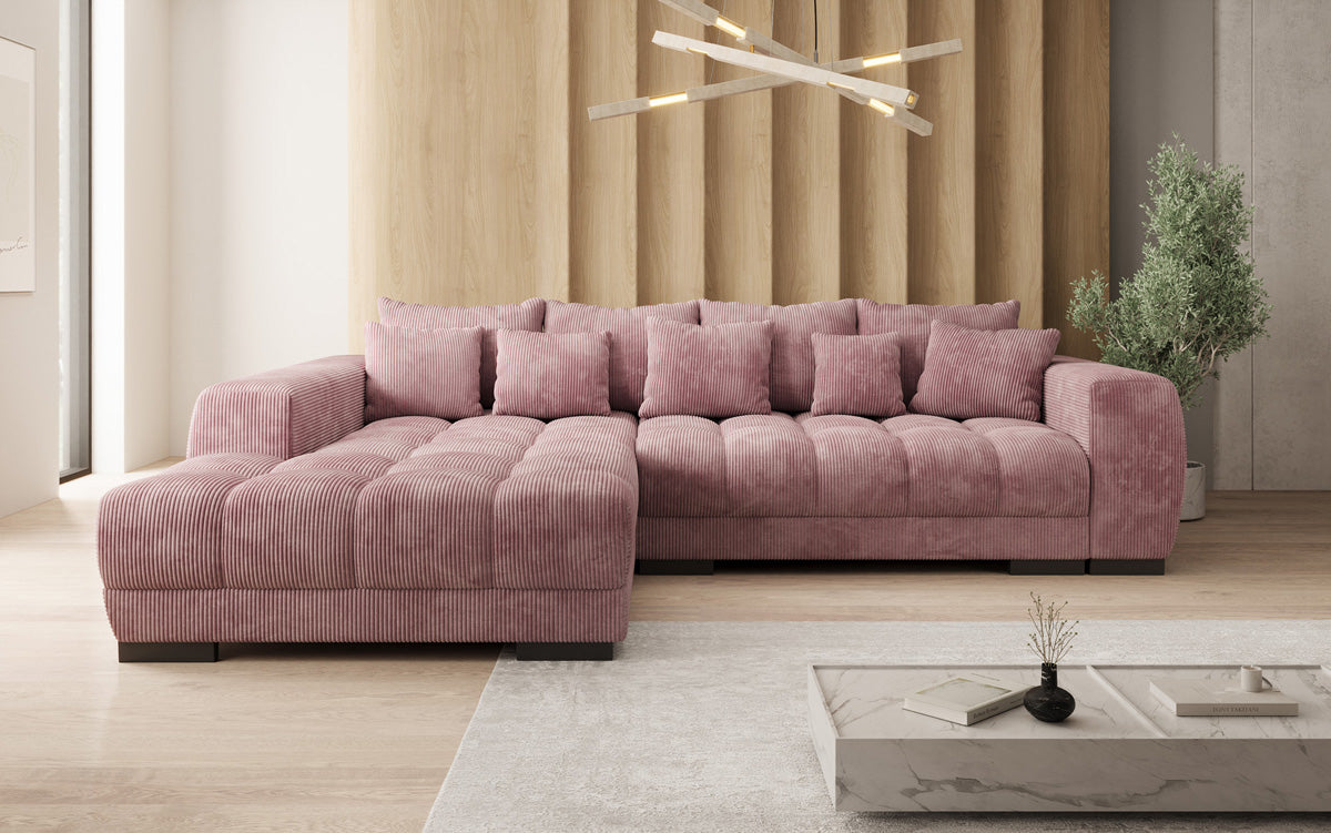 Designer Sofa Balu mit Schlaffunktion und Stauraum in Cord