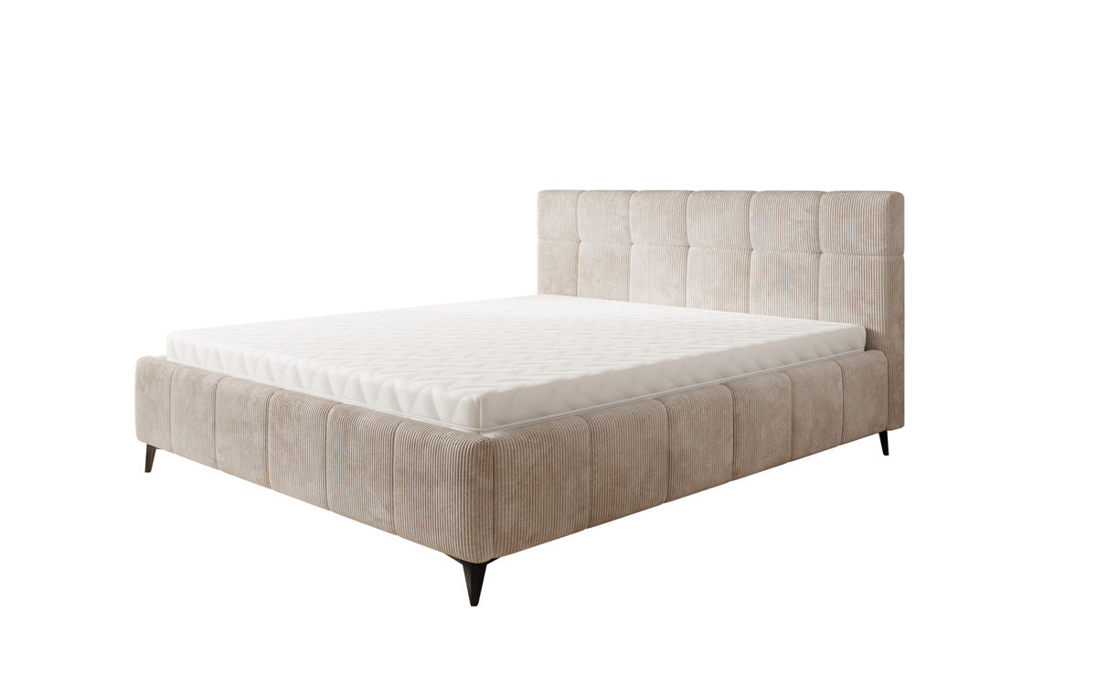 Designer upholstered bed Nelly in Corduroy with storage space
