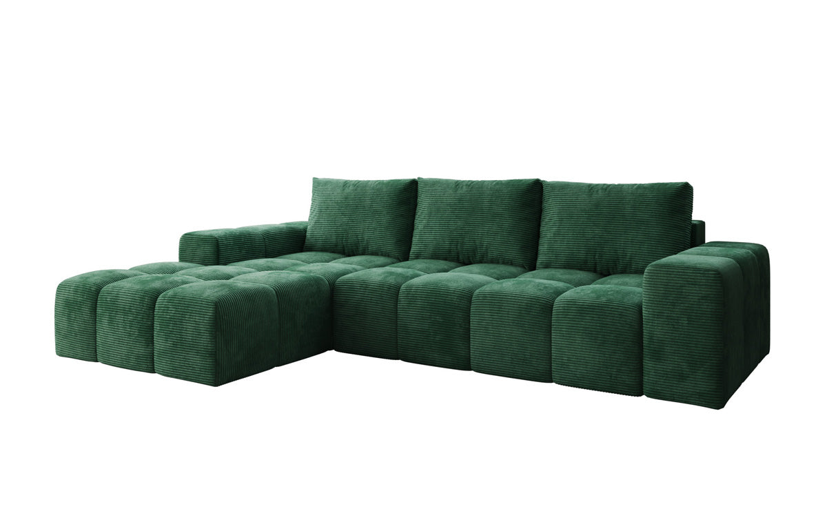 Designer Sofa Aila with sleeping and folding function in Corduroy