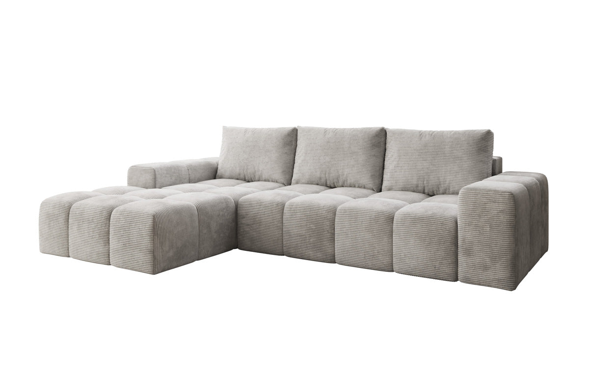Designer Sofa Aila with sleeping and folding function in Corduroy