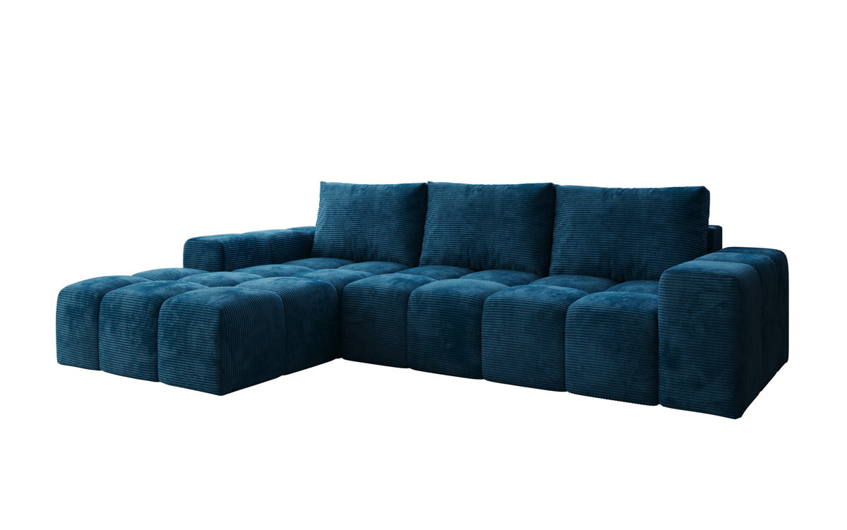 Designer Sofa Aila with sleeping and folding function in Corduroy