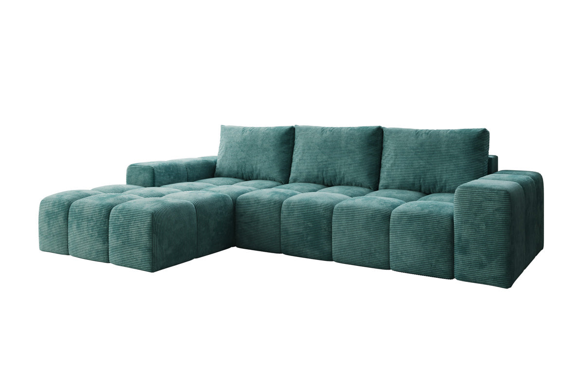 Designer Sofa Aila with sleeping and folding function in Corduroy