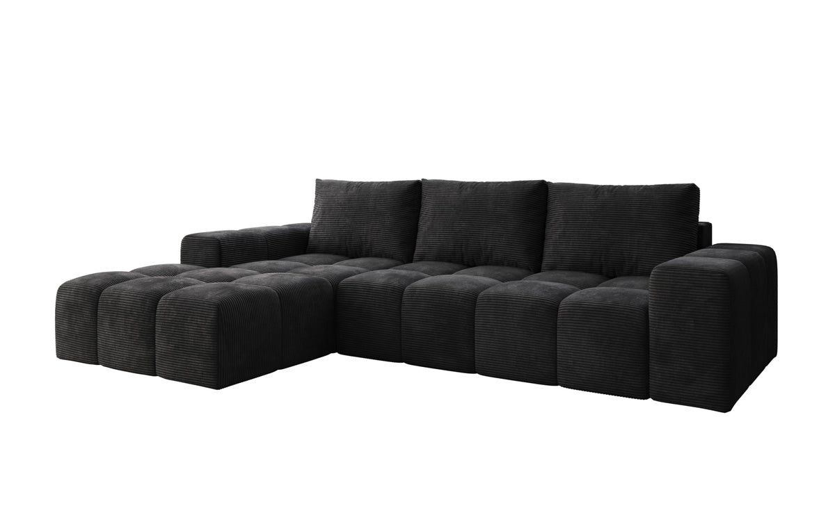 Designer Sofa Aila with sleeping and folding function in Corduroy