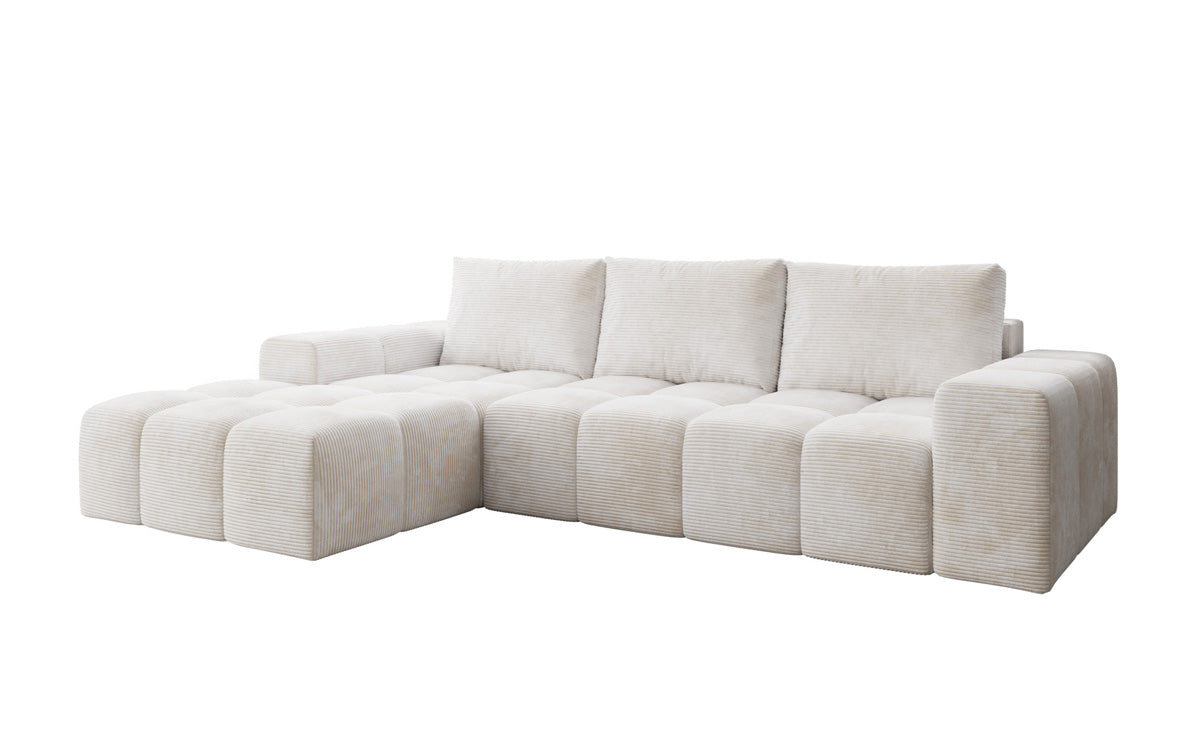 Designer Sofa Aila with sleeping and folding function in Corduroy