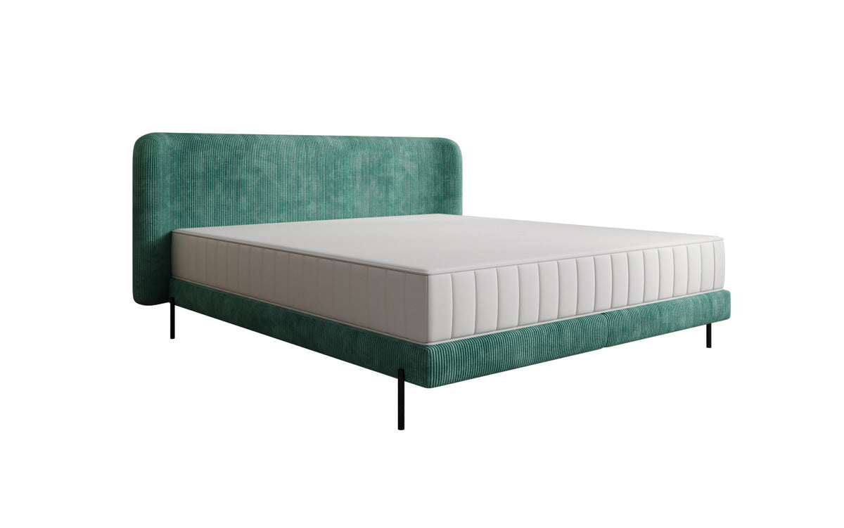 Designer upholstered bed Enna in Corduroy