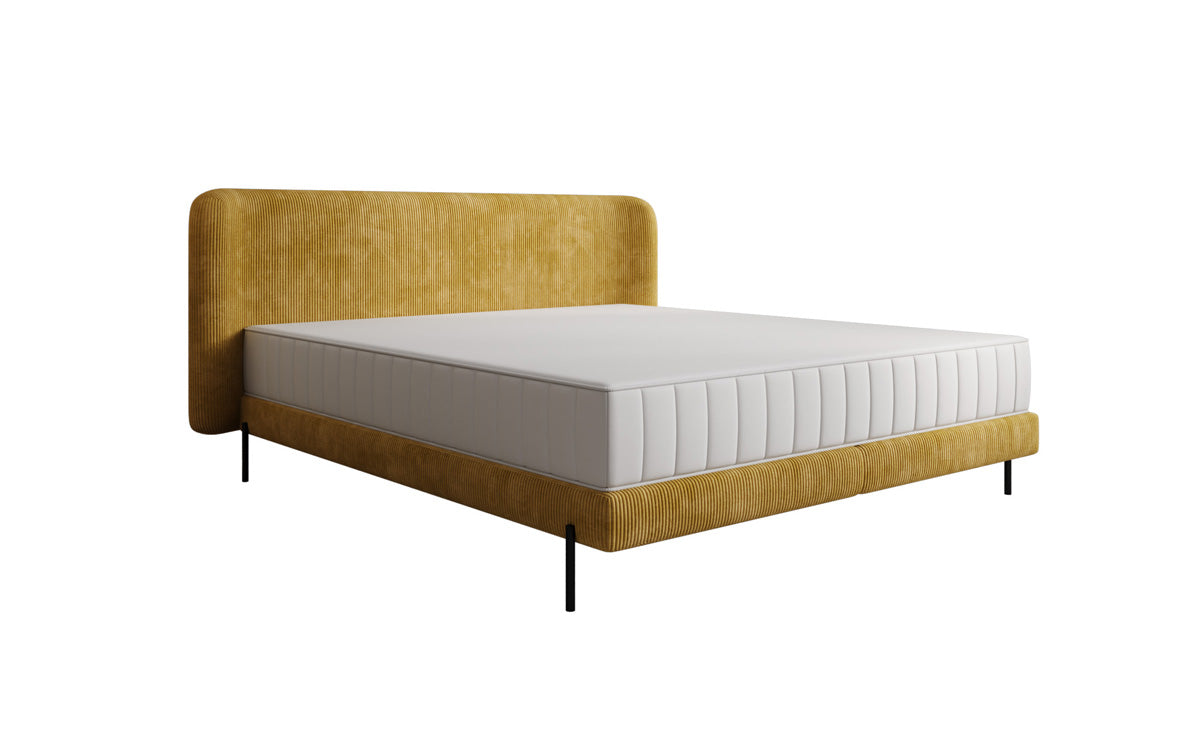 Designer upholstered bed Enna in Corduroy