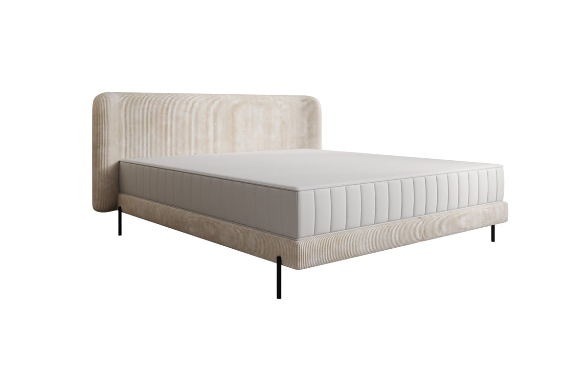 Designer upholstered bed Enna in Corduroy