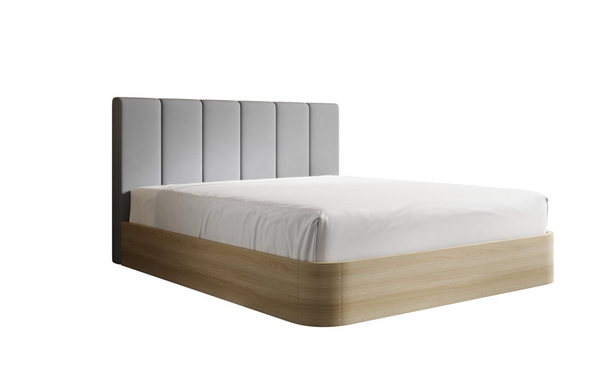 Designer Polsterbett Fiore Piano in Stoff mit Stauraum