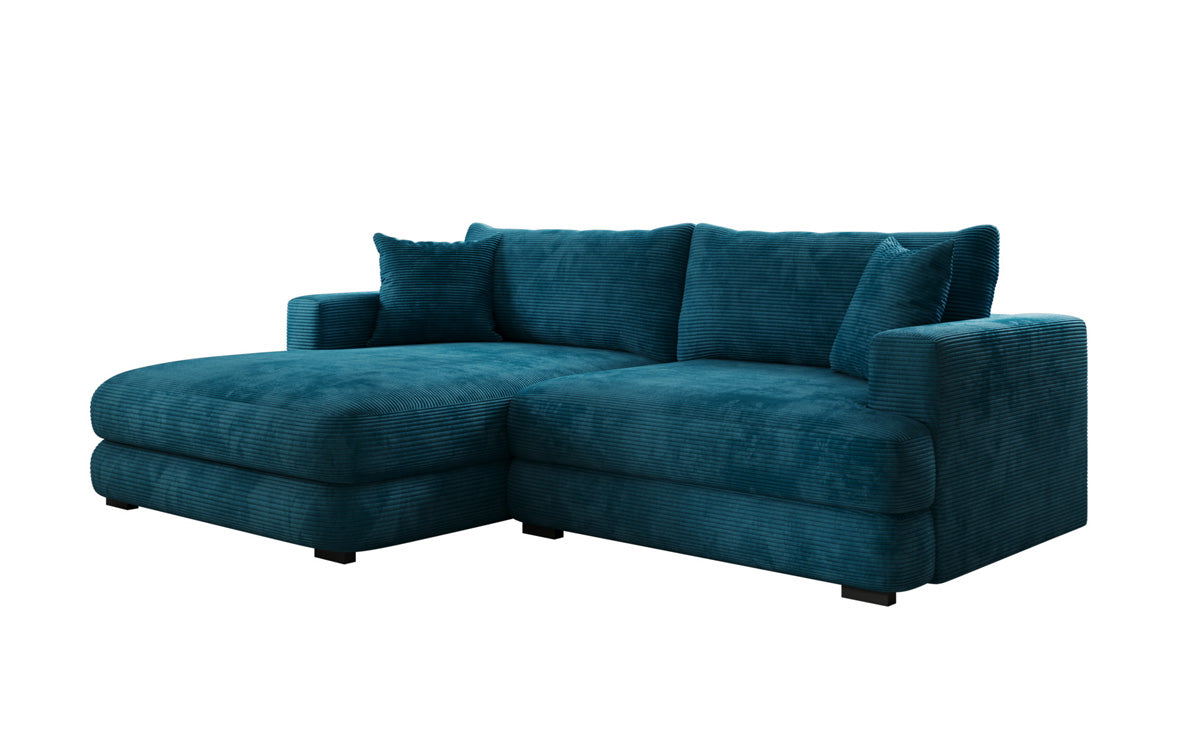 Designer corner sofa Lima in Corduroy