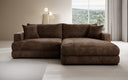 Designer corner sofa Lima in Corduroy