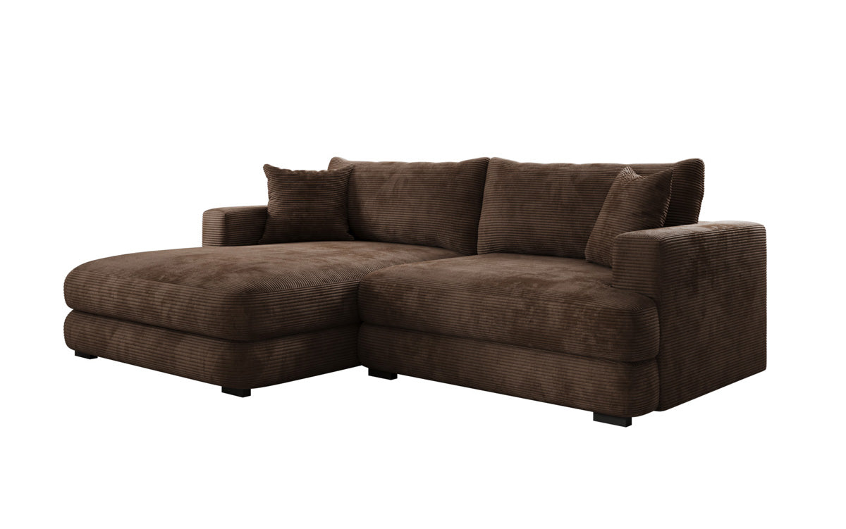 Designer corner sofa Lima in Corduroy