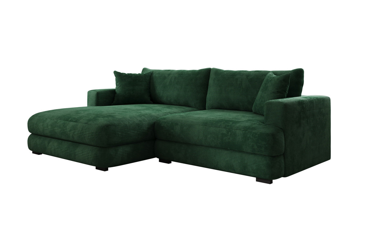 Designer corner sofa Lima in Corduroy