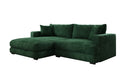 Designer corner sofa Lima in Corduroy