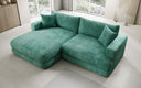 Designer corner sofa Lima in Corduroy