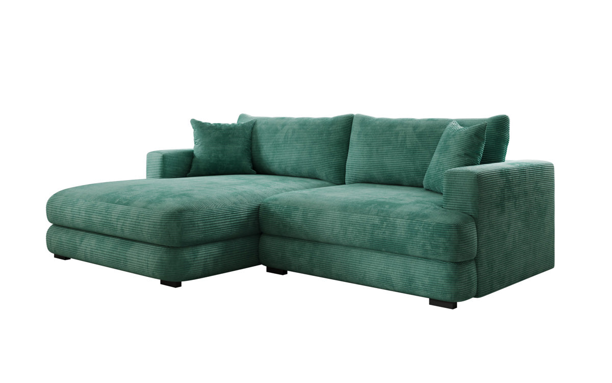 Designer corner sofa Lima in Corduroy