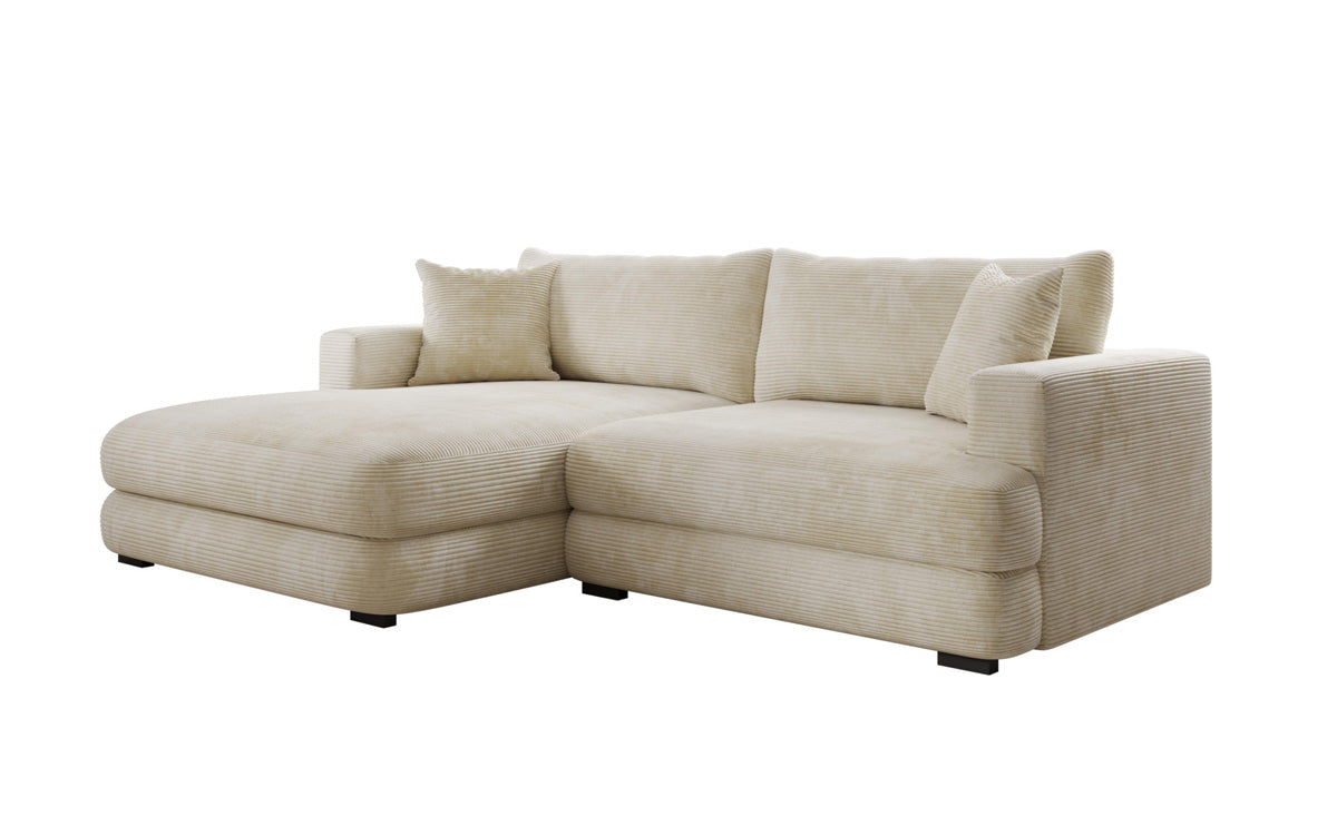 Designer corner sofa Lima in Corduroy
