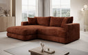 Designer corner sofa Lima in Corduroy