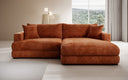 Designer corner sofa Lima in Corduroy