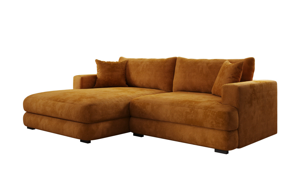 Designer corner sofa Lima in Corduroy