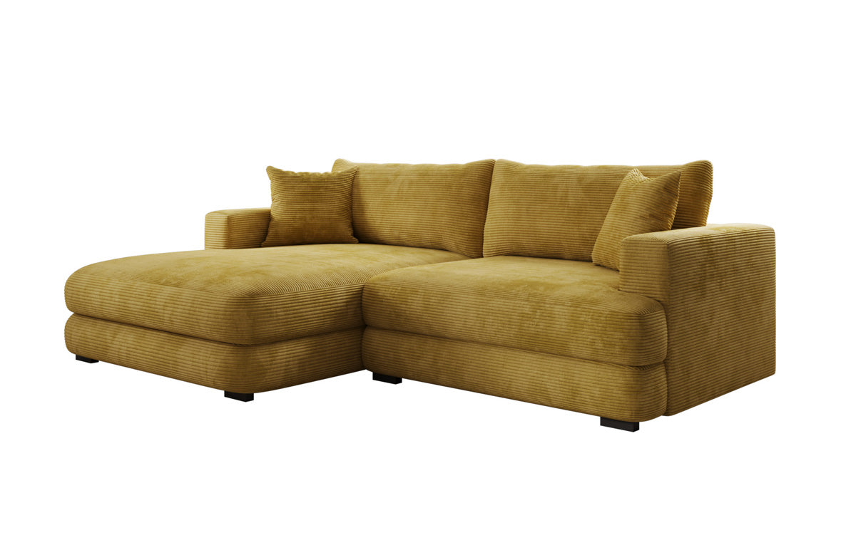 Designer corner sofa Lima in Corduroy