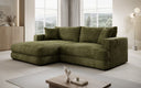 Designer corner sofa Lima in Corduroy