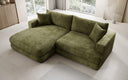 Designer corner sofa Lima in Corduroy