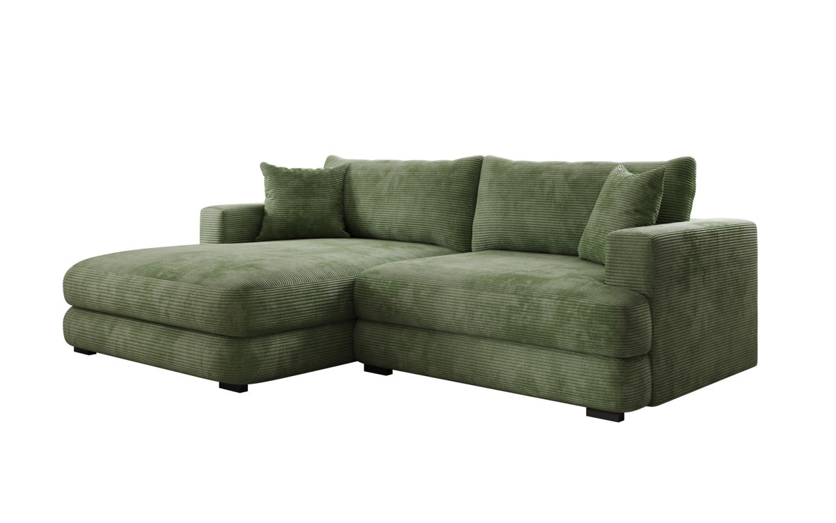 Designer corner sofa Lima in Corduroy