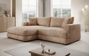 Designer corner sofa Lima in Corduroy