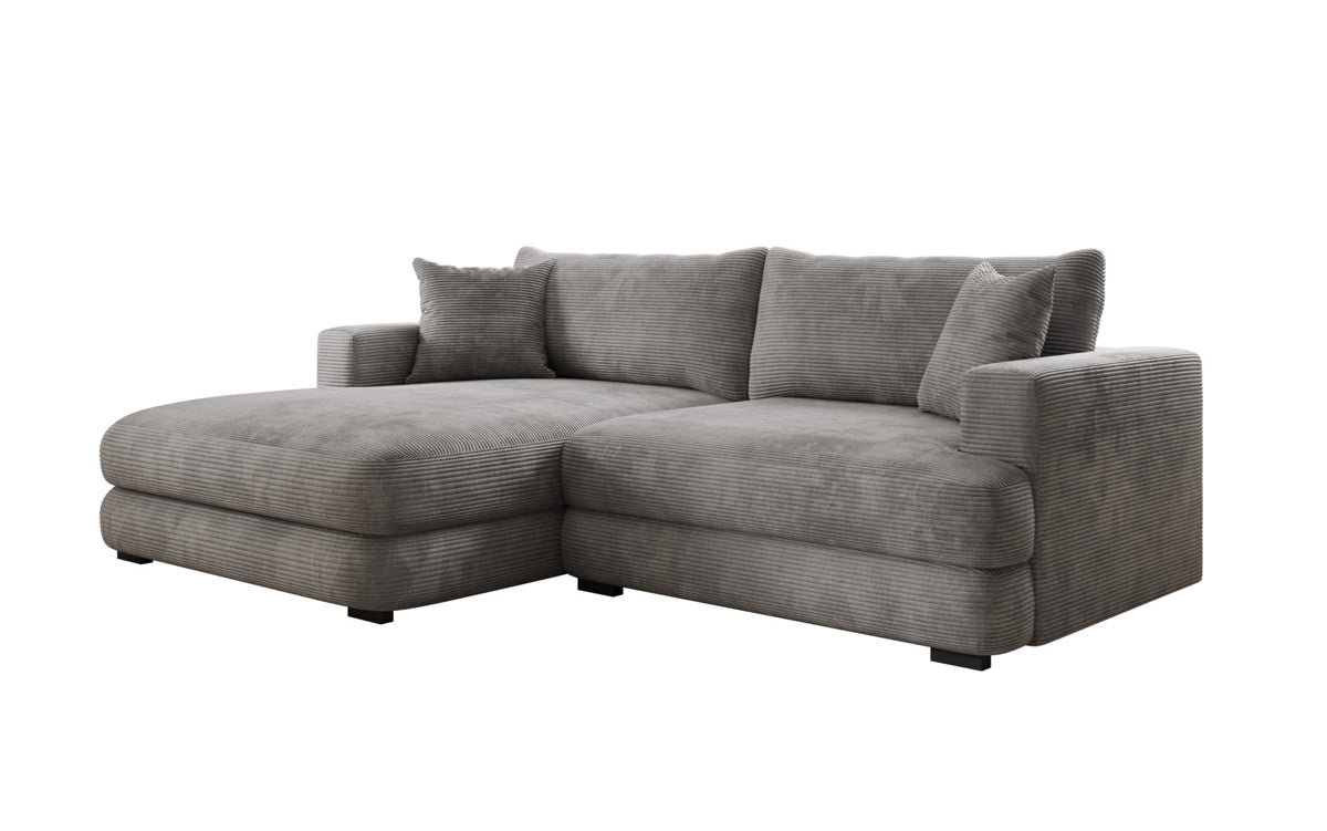 Designer corner sofa Lima in Corduroy