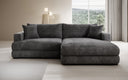Designer corner sofa Lima in Corduroy