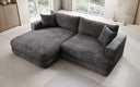 Designer corner sofa Lima in Corduroy