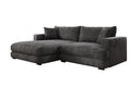 Designer corner sofa Lima in Corduroy