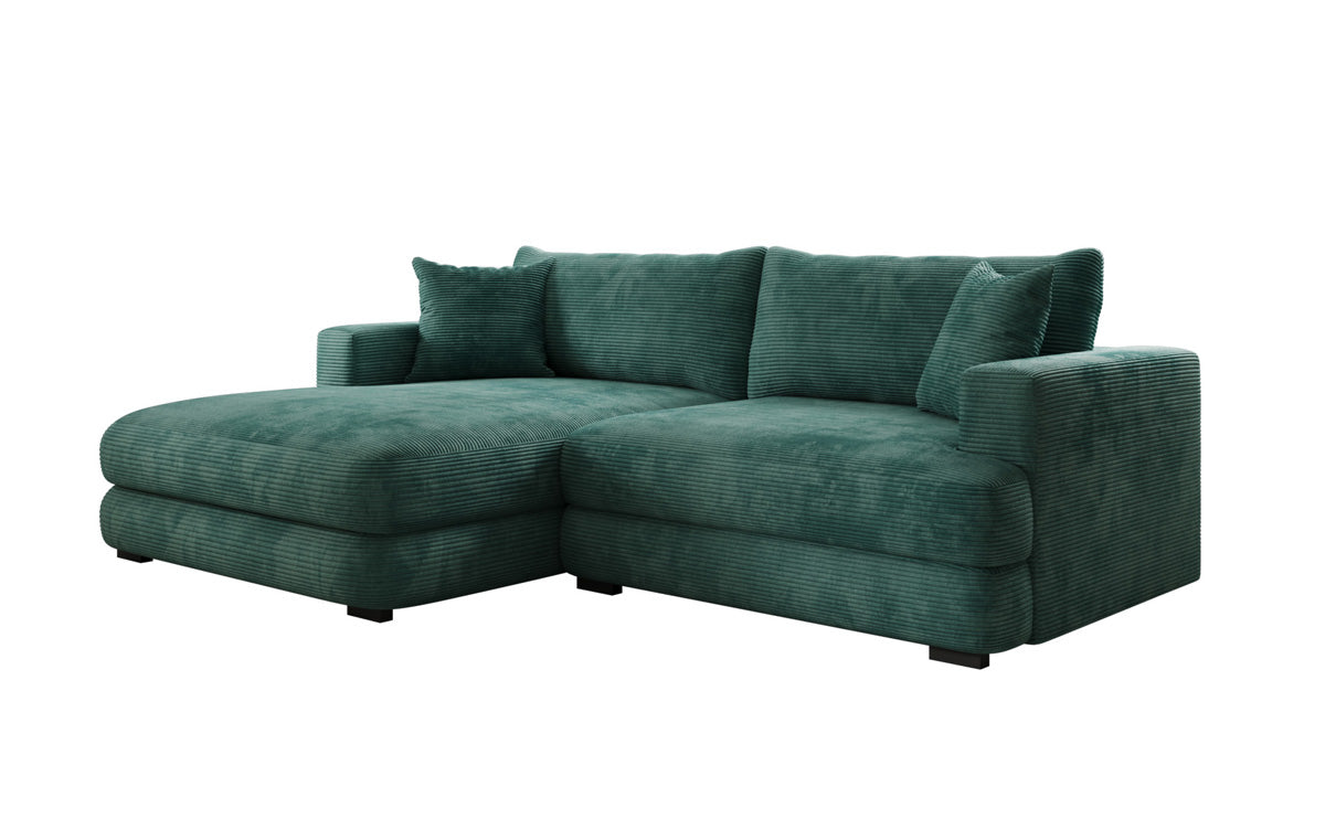 Designer corner sofa Lima in Corduroy