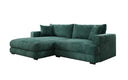 Designer corner sofa Lima in Corduroy