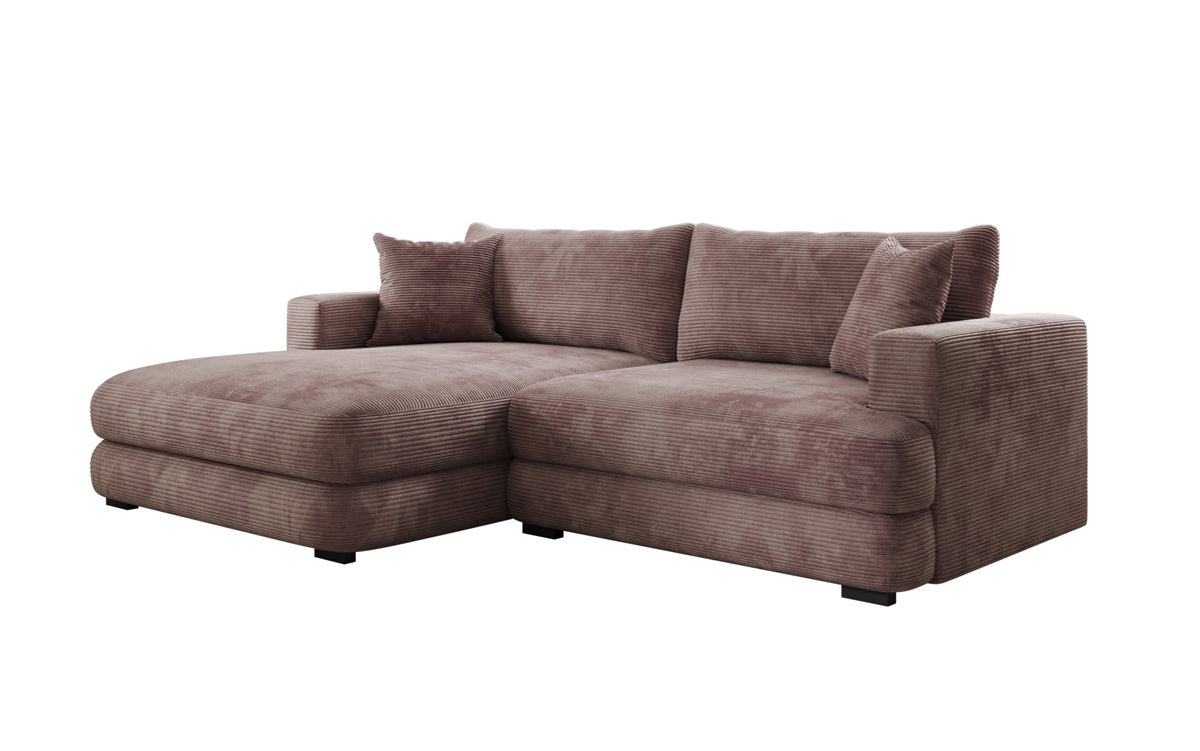 Designer corner sofa Lima in Corduroy