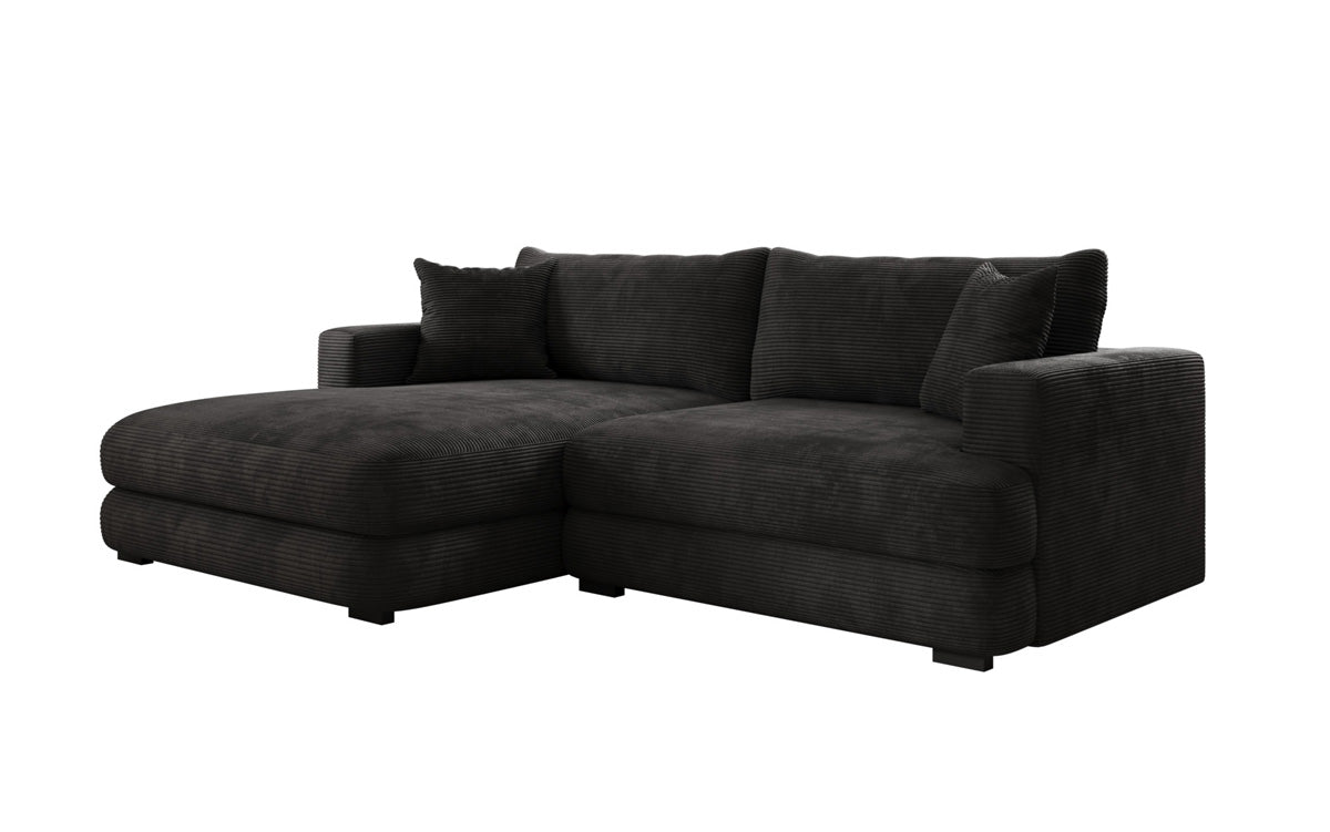 Designer corner sofa Lima in Corduroy