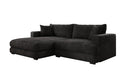 Designer corner sofa Lima in Corduroy