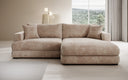Designer corner sofa Lima in Corduroy