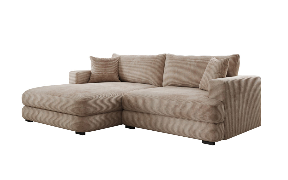Designer corner sofa Lima in Corduroy