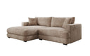 Designer corner sofa Lima in Corduroy