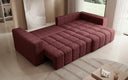 Designer corner sofa Momo with sleeping and folding function in textured fabric