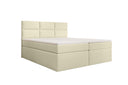 Carito Bouclé Box Spring Bed with USB and Storage Space