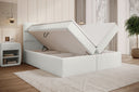 Carito Bouclé Box Spring Bed with USB and Storage Space