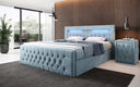 Boxspringbett Menzogna Samt mit LED und Stauraum (2 Schubladen)