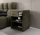 Designer bedside table Amy in corduroy