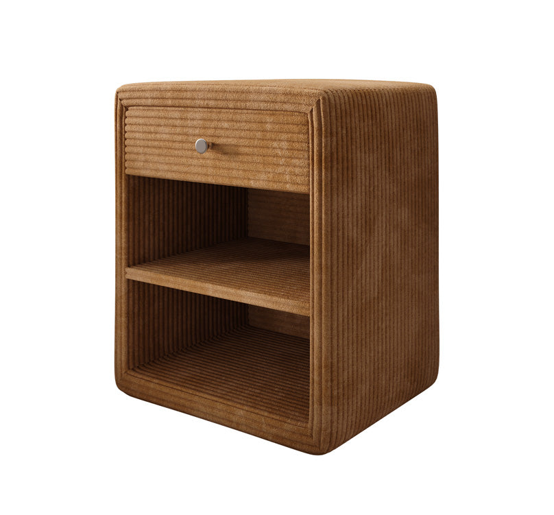 Designer Nachttisch Amy in Cord