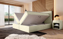 Sejour Bouclé Box Spring Bed with LED and Storage