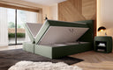 Sejour Bouclé Box Spring Bed with LED and Storage