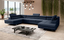 Designer Sofa Taormina mit Schlaf- und Klappfunktion in Kunstleder