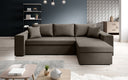 Designer Ecksofa Denver Stoff mit Schlaf- und Klappfunktion